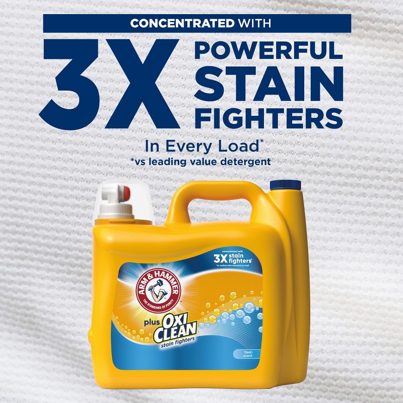 Arm & Hammer Plus OxiClean Fresh Scent Liquid Laundry Detergent, 5 of 14