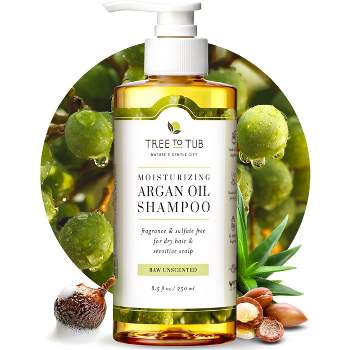 Tree To Tub Fragrance Free Shampoo for Dry & Sensitive Scalp - Unscented Hydrating Hair Shampoo for Women & Men, Moisturizing Sulfate Free Shampoo