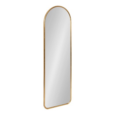 Kate and Laurel Caskill Arch MDF Full Length Mirror, 16x48, Gold