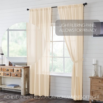 Tobacco Cloth Natural Panel Set of 2 96x40 VHC Brands