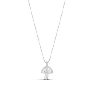 SHYMI Mushroom Charm Necklace — 18k Gold-Filled, Rhodium-Plated, Cubic Zirconia Pavé Detailing, Adjustable Chain - 1 of 1