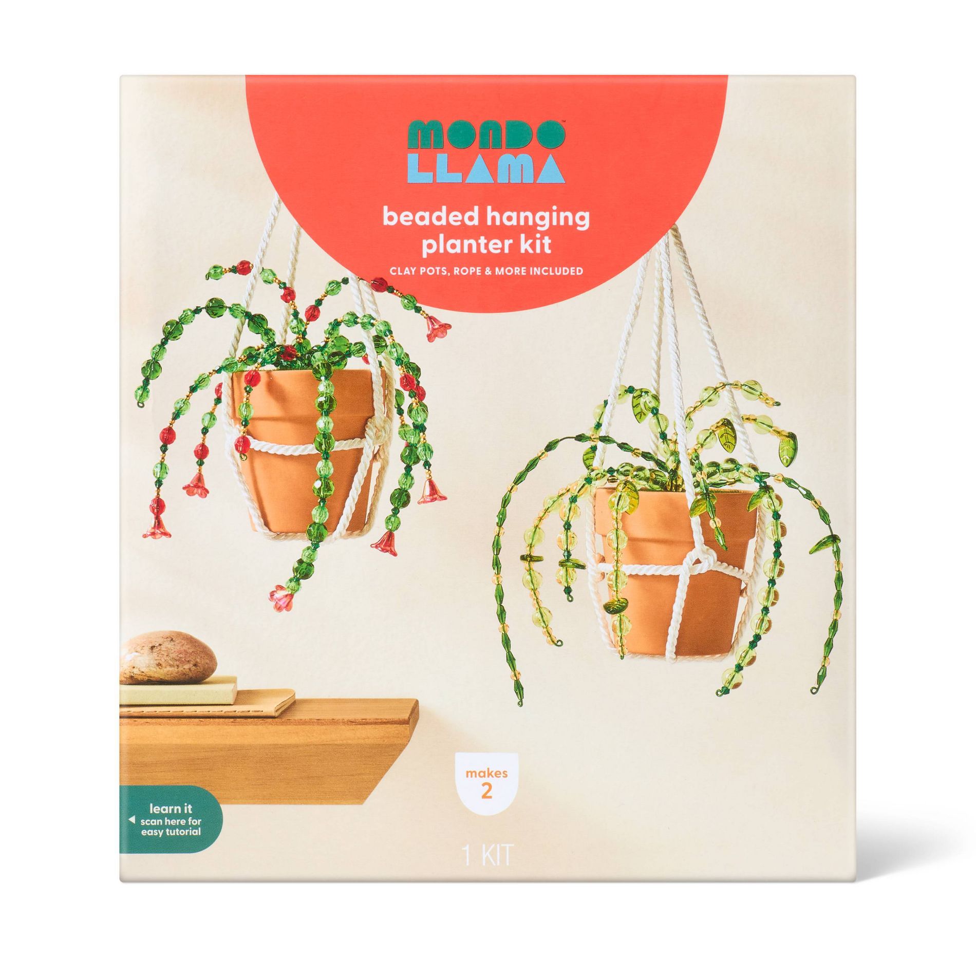 2ct Beaded Plants Summer Craft Activity Kit - Mondo Llama™