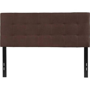 Full Quilted Tufted Upholstered Headboard Dark Brown - Riverstone Furniture