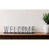 HomeRoots 24" Black Metal Welcome Sign Tabletop Sculpture - 2 of 4
