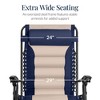 Best Choice Products Oversized Padded Zero Gravity Chair, Folding Outdoor Patio Recliner w/ Side Tray - 3 of 4