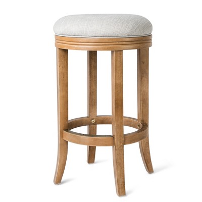 Maven Lane Eva Swivel Backless Fabric Counter Height Bar Stool