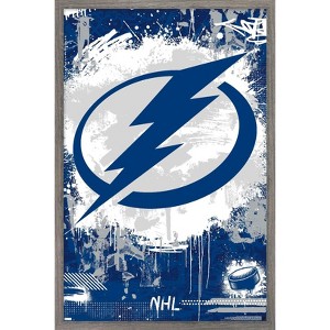 Trends International NHL Tampa Bay Lightning - Maximalist Logo 23 Framed Wall Poster Prints - 1 of 4