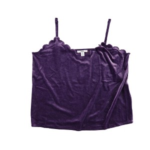 bar III Womens Scalloped Cami Tank Top, Purple, Large - 1 of 2