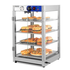 ROVSUN Commercial Food Warmer Display Electric Countertop Food Pizza Warmer with LED Removable Shelves Glass Door - 1 of 4