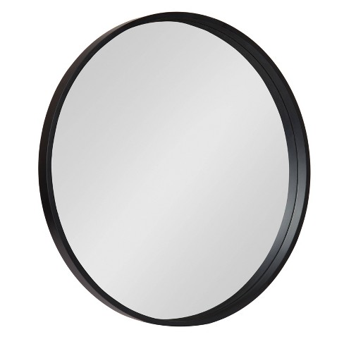 26 X 26 Travis Round Wood Accent Wall Mirror Black - Kate & Laurel All  Things Decor : Target