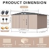 Storage Shed for Outdoor, Garden Shed Kit with Lockable Door and Air Vent, Tool and Utility Shed for Backyard, Patio, Lawn - 2 of 4