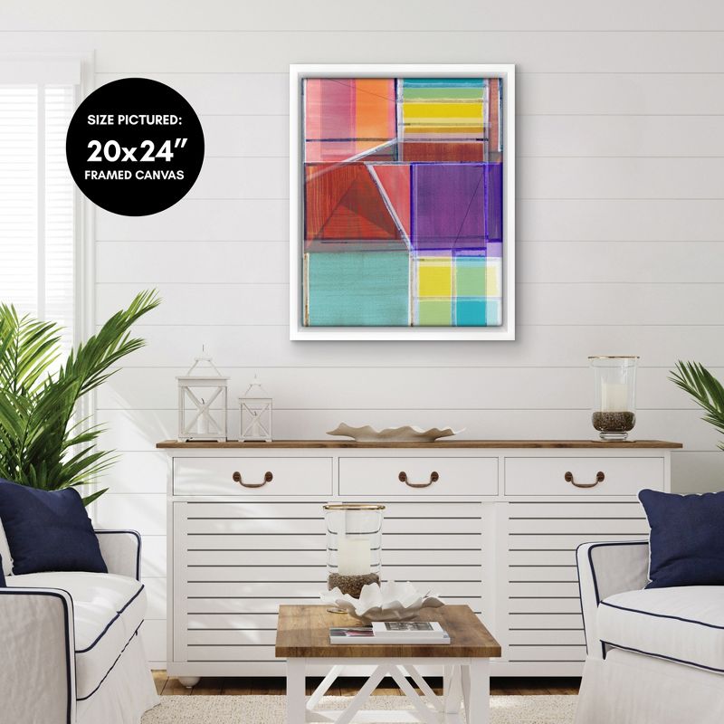Americanflat - Rainbow Stained Glass I by Cartissi Floating Canvas Frame - Modern Wall Art Decor, 5 of 7