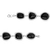 Ross-Simons Onyx and .80 ct. t.w. White Zircon Bracelet in Sterling Silver Size 7.25 - 3 of 4