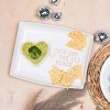 Totalee Gift Heart/Chip Platter & Bowl Set of 2 Ceramic White - 2 of 2
