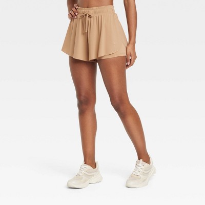 Women's Double Layer Run Shorts 2.5 - Joylab™ Tan Xl : Target