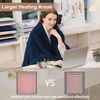 GustoWave Heated Blanket Throw - Thick Cotton Velvet Blanket with Controller, Fast Heating Machine Washable, Gray - 4 of 4