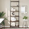 vidaXL 6-Tier Brown Oak Bookcase - Engineered Wood Freestanding Shelf with Metal Frame - 2 of 4