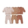 MyKids-Usa Baby Western Print Pattern Long Sleeve Casual Hoodie Sets Home Clothes - 2 of 4