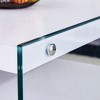 KIGFTSOD MDF Double Layered Rectangular Coffee Table with Storage Shelf, Glass Legs for Living Room, Bedroom - 4 of 4