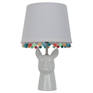 Llama Figural Table Lamp with Pom Pom Trim Shade - Pillowfort , Size: Lamp Only