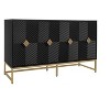 Carved 4 Door Sideboard ,Sideboard Buffet Cabinet With Storage ,Modern Coffee Bar Cabinet With Adjustable Shelf - 3 of 4