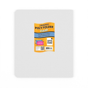Clear No Hole Poly Line Folders (48 Packs) - 1 of 4