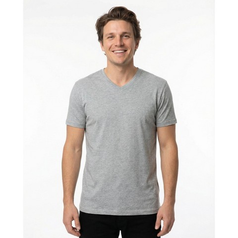 Мужские футболки TR PREMIUM V-Neck Men's Solid T-Shirt HEATHER GRAY S