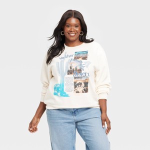 Women's Nature Paints the Desert Graphic Sweatshirt - White - 1 of 3