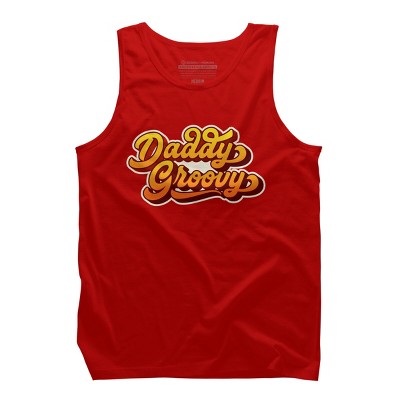 Men's Design By Humans Retro Vintage Daddys Groovy By AmberDawn888 Tank Top