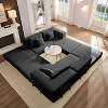 VASIP 118" Modular Sectional Sofa ,L-Shaped Oversized Corduroy Couch with 6 Pillows ,DIY Combination Sofa for Living Room, Apartment,White - 2 of 4