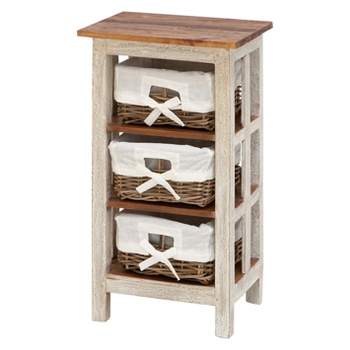 Wood Storage Cabinet 3 Drawer - Olivia & May
