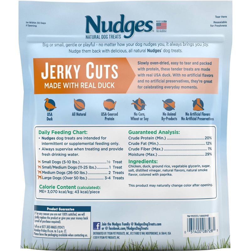 Nudges Duck Jerky Dry Dog Treats - 36oz, 3 of 5