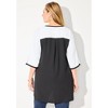 Catherines Petite High-Low Contrast Blouse - 3 of 4