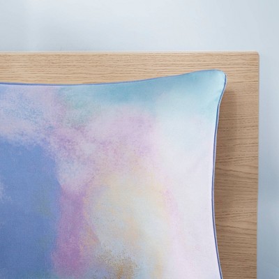 Aqua Watercolor Tie Dye Twin Microfiber Comforter Set