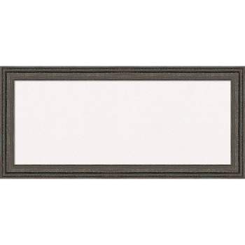 33"x15" Upcycled Wood Frame White Cork Board Brown/Gray - Amanti Art