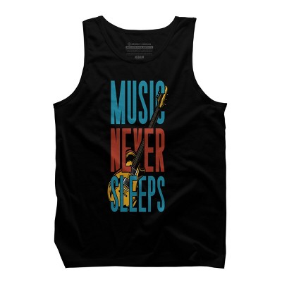 Men's Design By Humans music never sleeps By solon2020 Tank Top