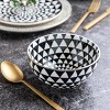(2 pack) Stoneware Bowl, Black & White, Medallion Collection - 4 of 4