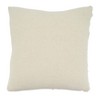Saro Lifestyle Pom Pom Applique Pillow - Poly Filled, 18" Square, Ivory - 2 of 3