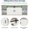 ALAULM Fireplace TV Stand for up to 75" TV, Farmhouse Entertainment Center for Living Room w/Storage Shelves, Remote Control, White - 4 of 4
