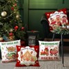 Christmas Gingerbread House Pillow Covers 18x18, Winter Xmas Gingerbread Man House Throw Pillow Covers Set of 4 - 2 of 4