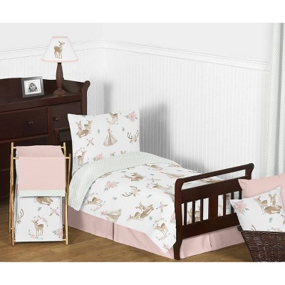 5pc Toddler Bedding Set Deer Floral - Sweet Jojo Designs