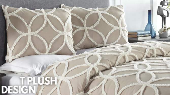 Tufted Wedding Ring Collection 100% Cotton Tufted Unique Luxurious Comforter Set - Better Trends, 2 of 8, play video