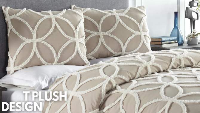 Tufted Wedding Ring Collection 100% Cotton Tufted Unique Luxurious Comforter Set - Better Trends, 2 of 7, play video