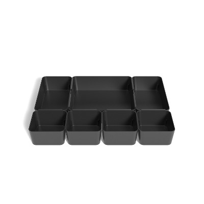 TRU RED 10-Compartment Plastic Drawer Organizer Black TR58205