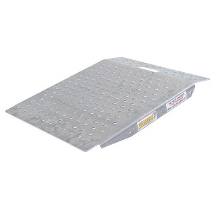 Guardian Heavy Duty Aluminum Shed Ramp, Portable Loading Ramp for Mowers and ATVs, Garage and Driveway, 750 Pound Capacity, Silver - 1 of 4