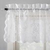 58"x14" No. 918 Ariella Floral Lace Sheer Rod Pocket Kitchen Curtain Valance White - 4 of 4