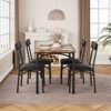 Farmhouse Dining Table Chair Set for 4, Space Saving Kitchen Table Set for Small Spaces - 3 of 4