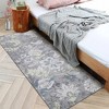 Floral Rug Vintage Distressed Rug Colorful Indoor Floor Mat Washable Accent Rug - 2 of 4