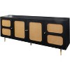 Sideboard with Rattan Buffet Console Table, Storage for Kitchen Dining Living Hallway - 2 of 4