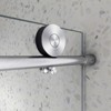 PexFix 76 in.x 54 in. Frameless Single Sliding Shower Door 8mm Tempered Glass With Adjustable Soft Closing Design for Spa Bathroom Brushed Nickel - 4 of 4